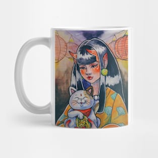 Little Yokai and Maneki Neko Mug